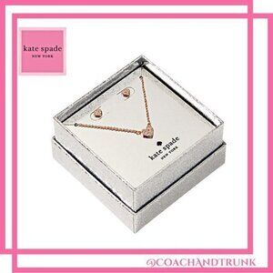 Kate Spade Pave Studs & Pendant Set Yours Truly In Kate Spade Gift Box NWT